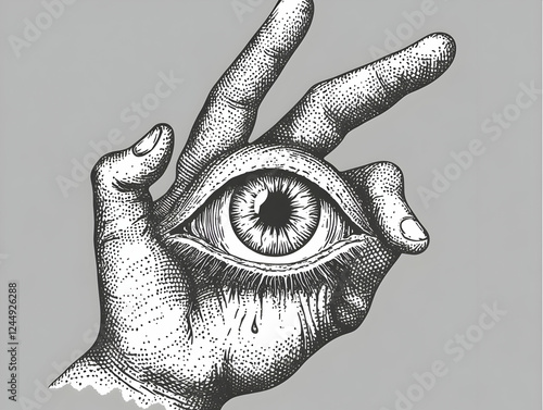 Detailed Illustration: Hand...