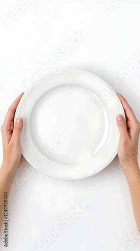 Hands Holding an Empty Whit...