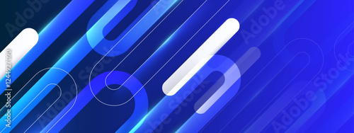 blue gradient geometric background featuring dynamic hues, diagonal patterns, and luminous abstract shapes suitable for presentations, website designs, and modern digital art compositions.