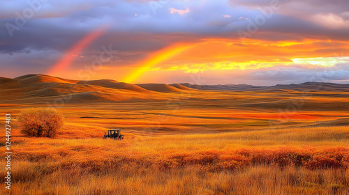 Golden Hour Landscape: Trac...