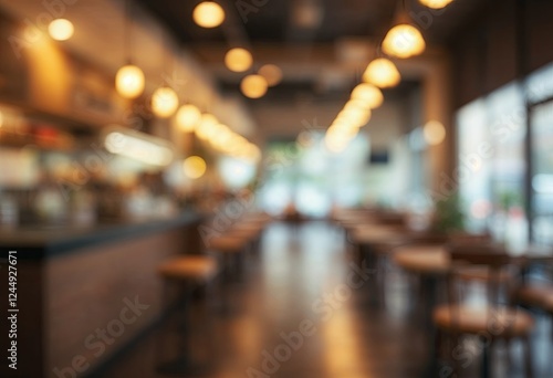 Wallpaper Mural abstract blur coffee shop cafe interior Torontodigital.ca