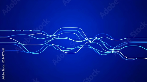 Abstract Blue Background wi...
