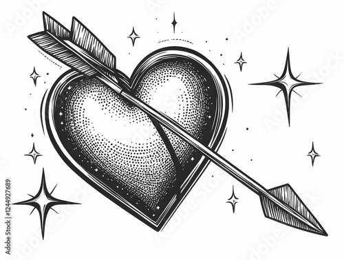 Pierced Heart Illustration:...