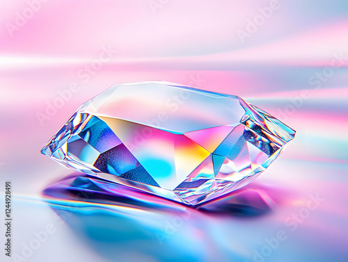 Iridescent Crystal Reflects...