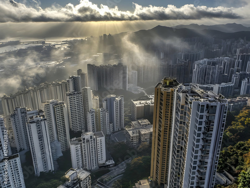 Sunbeams Pierce Clouds Abov...