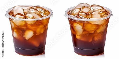Two Plastic Cups Filled wit...