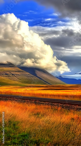 Golden Field Meets Mountain...