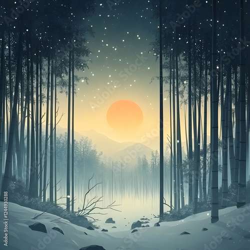 Snow Falls Gently in a Sere...