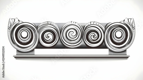 Intricate Scroll Design Ill...