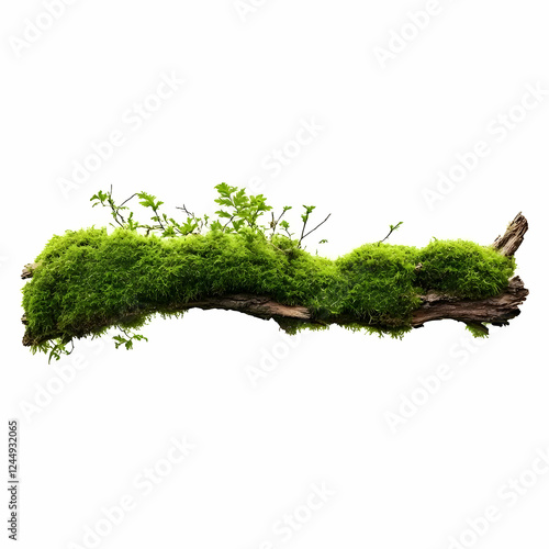 Moss-Covered Log with Small...