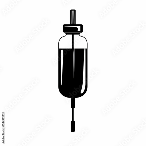 Black and White IV Drip Ico...