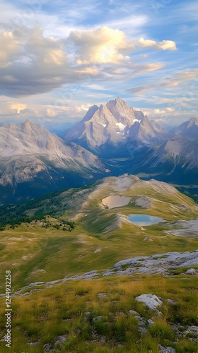 Majestic Mountain Range Ove...