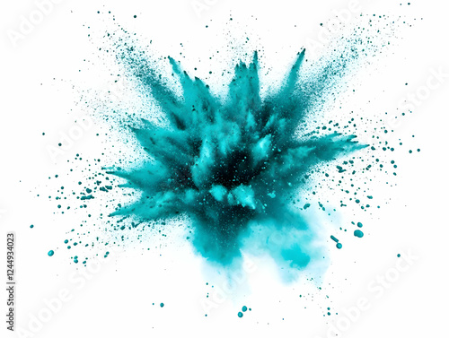 Turquoise powder explodes d...