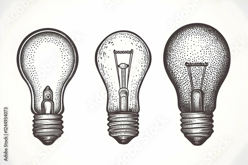 Three Vintage Light Bulbs I...