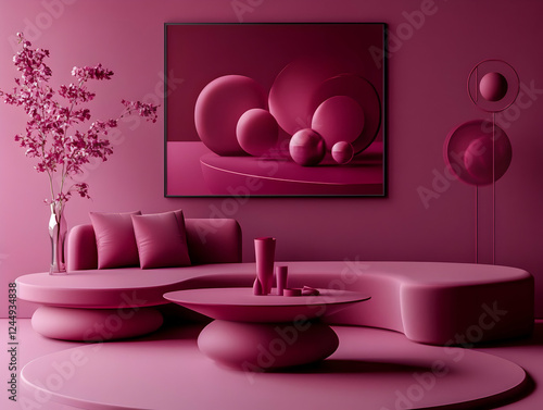 Magenta Room Interior Desig...