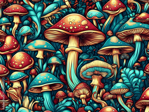 Colorful Mushrooms Thrive i...