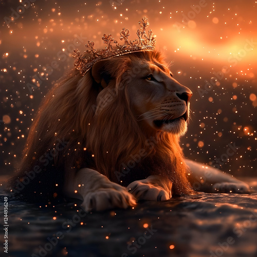Majestic Lion King Wears Go...