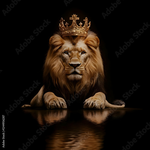 Majestic Lion King Wearing ...