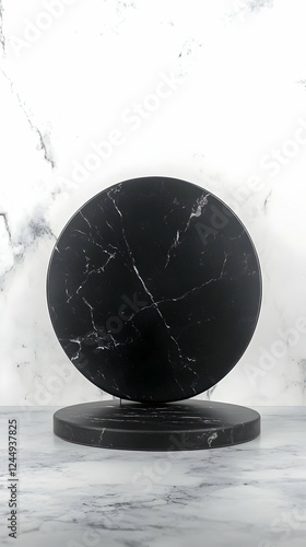 Black Marble Oval Disc Disp...