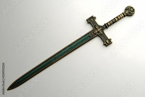 Ornate Medieval Sword Isola...