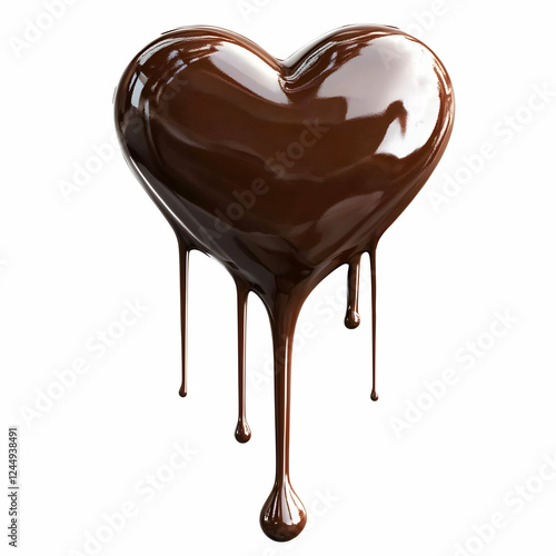 A Melted Chocolate Heart Dr...