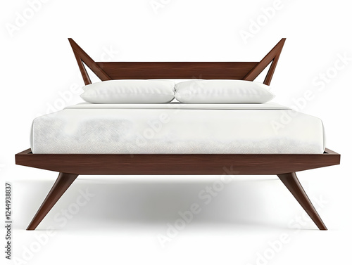 Modern Wooden Bed Frame wit...