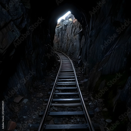 Railroad Tracks Lead Throug...