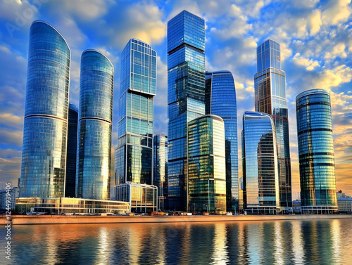 Modern Skyscrapers Reflect ...