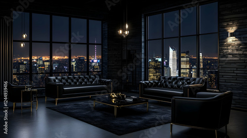 Luxurious Dark Interior Des...