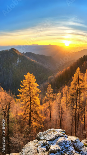 Golden Larch Trees Glow in ...