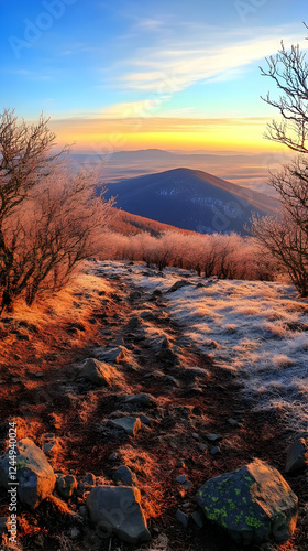 Frosty Mountain Landscape a...