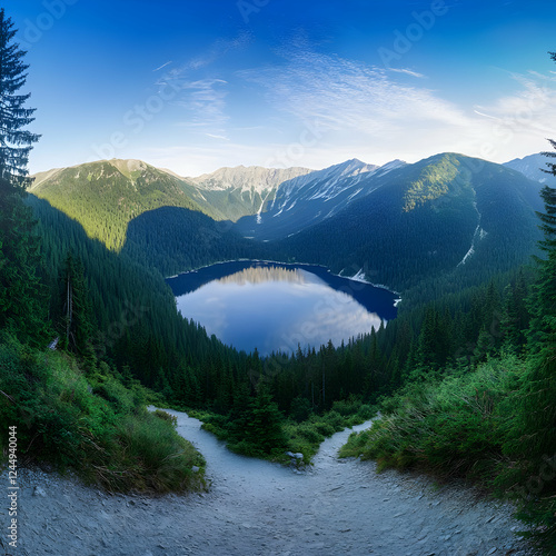 Serene Mountain Lake Reflec...