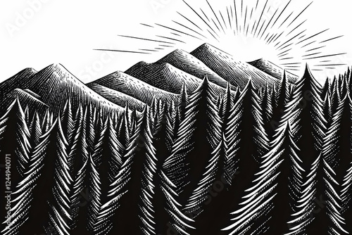 Black and White Mountains a...