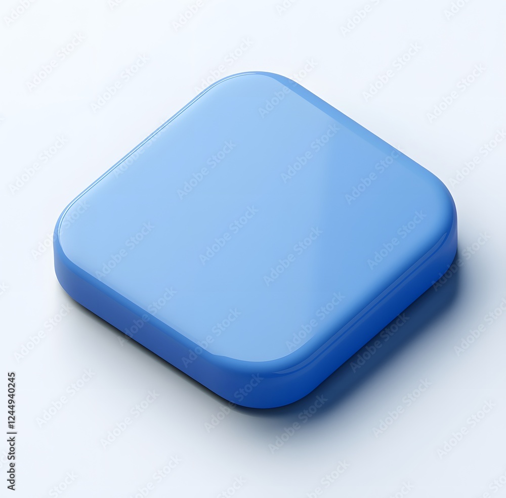 Modern Blue Square: Stylish 3D Design for Creative Projects Modern Blue Square: Stylish 3D Design for Creative Projects