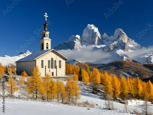 Serene Church Nestled Amids...