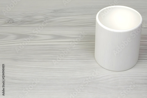 White Cylinder Object Rests...