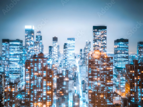 Cityscape Shines Brightly w...