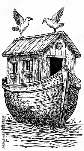 Vintage Ark Illustration wi...
