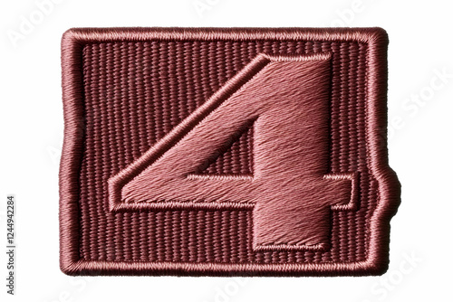 Embroidered Number Four Pat...