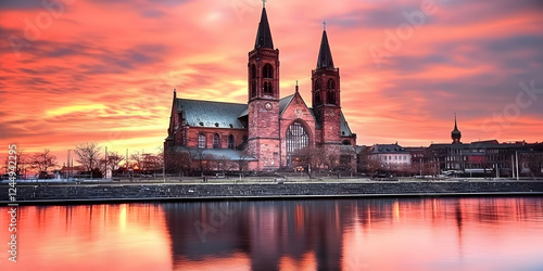Church Reflects Vibrant Sun...