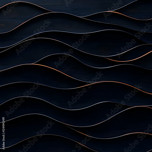 Abstract 3D Dark Blue Backg...