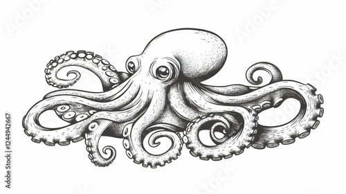 Detailed Octopus Illustrati...