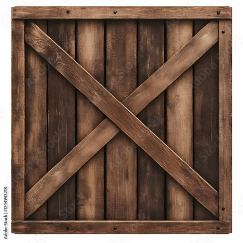 Old Wooden Crate with Cross...