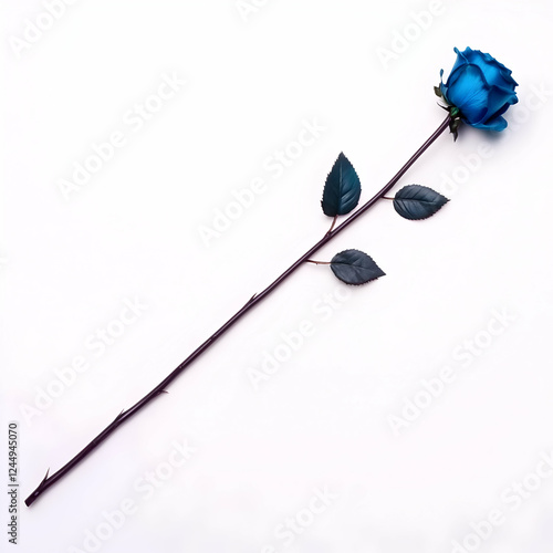 Single Blue Rose Lies Diago...