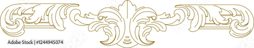 vector illustration sketch design ornament decoration pattern carving for classic ethnic vintage traditional home interior 