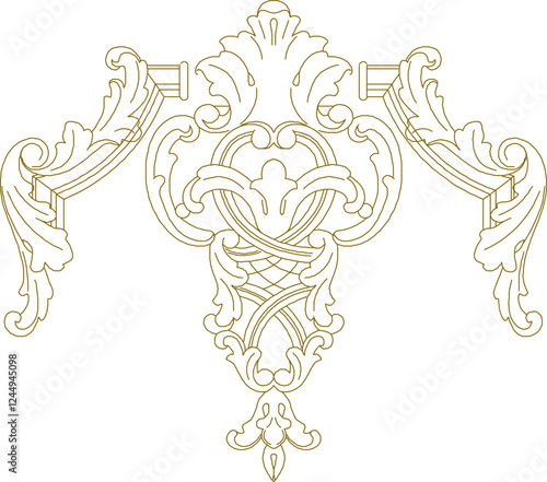 vector illustration sketch design ornament decoration pattern carving for classic ethnic vintage traditional home interior