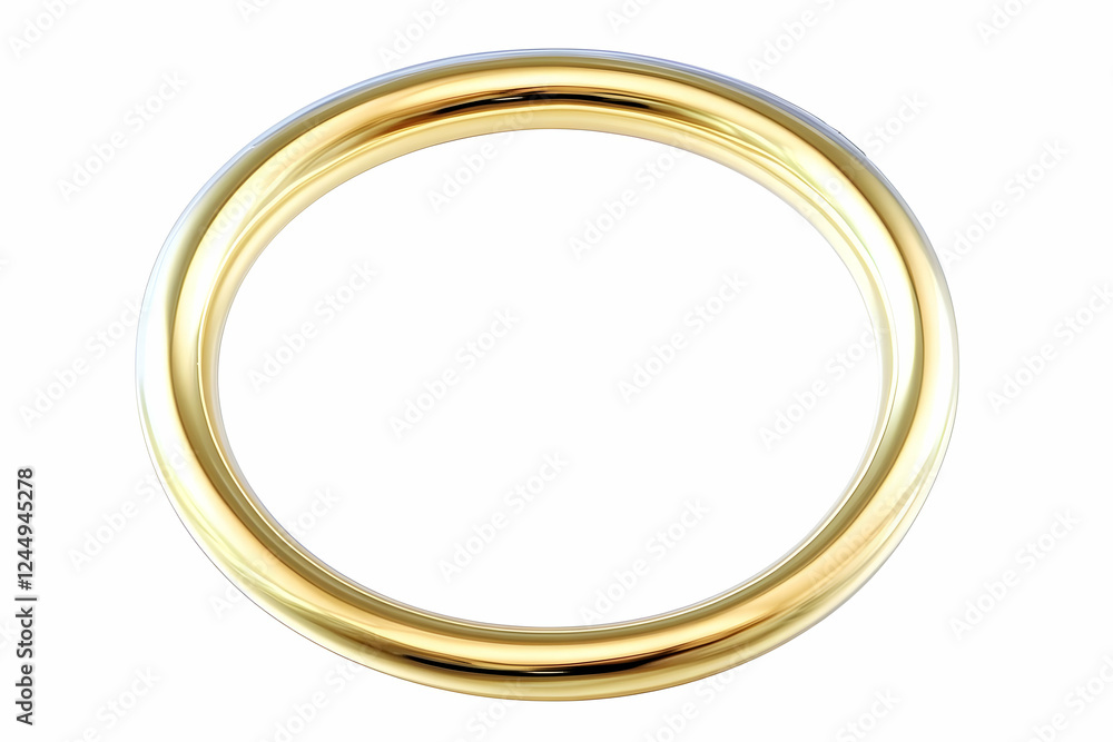 Shiny Gold Ring Forms a Perfect Circle on a White Background, Simple and Elegant Design Shiny Gold Ring Forms a Perfect Circle on a White Background, Simple and Elegant Design