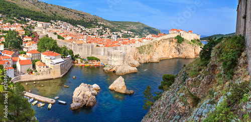 Obraz na płótnie View of the Old Town of Dubrovnik from the side of Fort Lovrijenac on the Adriatic coast of Croatia w salonie