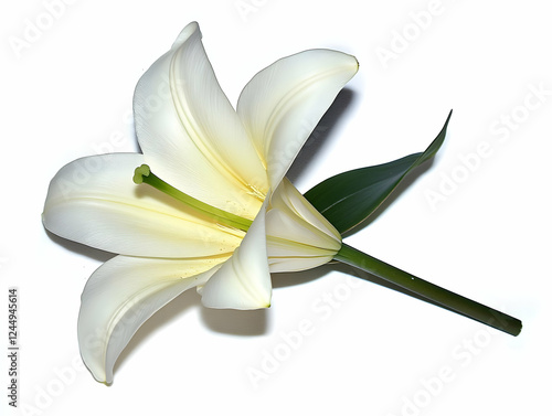 Elegant White Lily Blossom ...