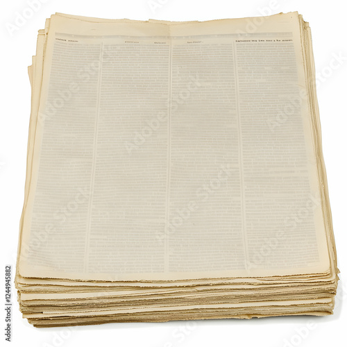 Stack of Old Newspapers Sho...